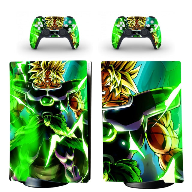 Sticker PS5 "Super Saiyan Broly" Dragon Ball Autocollant Console &amp; Manette