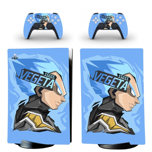 Sticker PS5 "Super Saiyan God Vegeta" Dragon Ball Autocollant Console &amp; Manette
