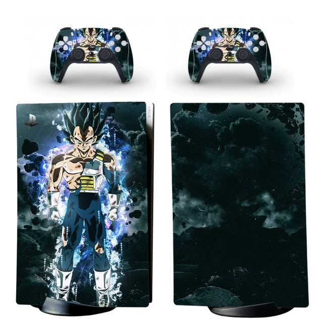 Sticker PS5 "Vegeta" Dragon Ball Autocollant Console & Manette