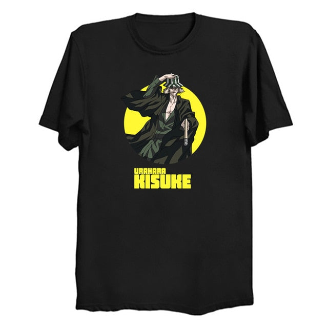 T-Shirt Kisuke Urahara Manga Bleach Floqué Adulte Homme Femme Courtes Manches