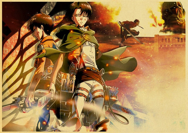 Poster Eren & Levi Attaque des Titans