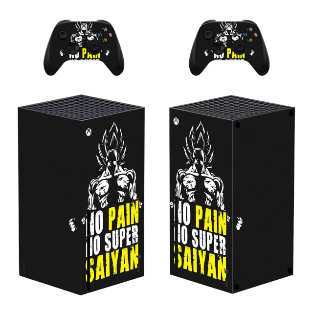 Autocollant Xbox Series X No Pain No Super Saiyan