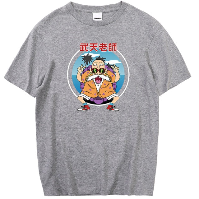 T-Shirt Tortue Géniale Floqué Adulte Homme Femme Courtes Manches Manga Dragon Ball Z