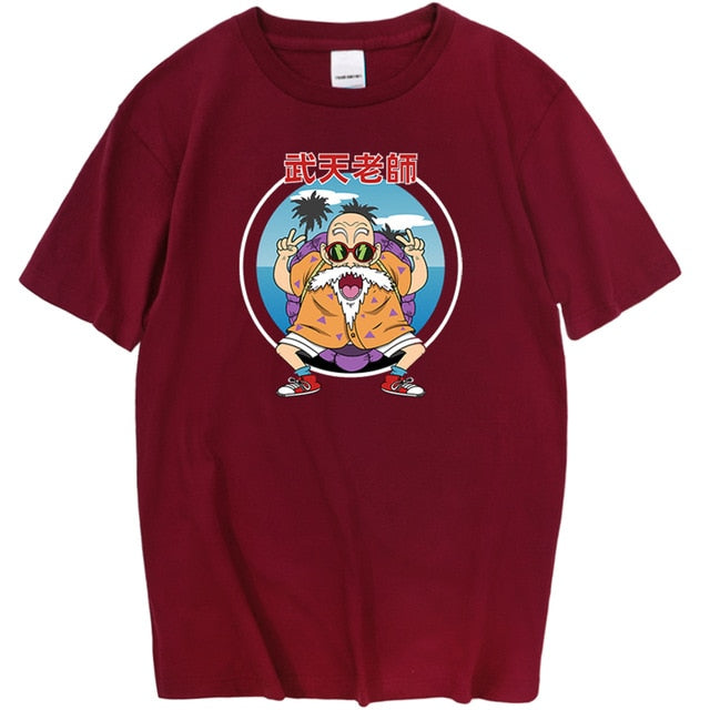 T-Shirt Tortue Géniale Floqué Adulte Homme Femme Courtes Manches Manga Dragon Ball Z
