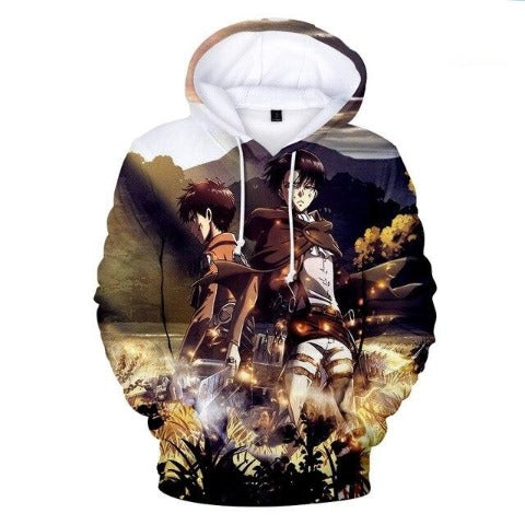 Sweatshirt Enfant Livaï &amp; Eren Shingeki no Kyojin Garçon Fille