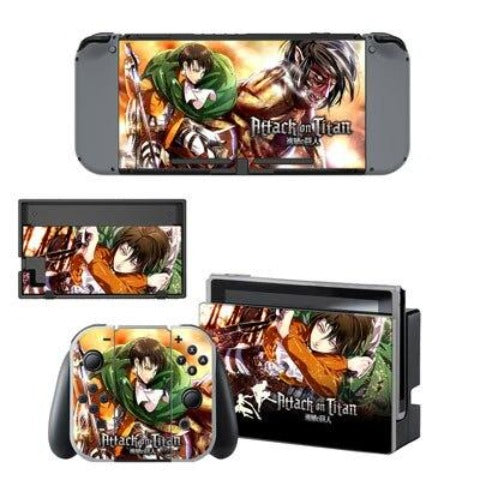 Nintendo Switch Aufkleber "Levi Ackerman Snk" Attack on Titan Konsole &amp; Controller Aufkleber