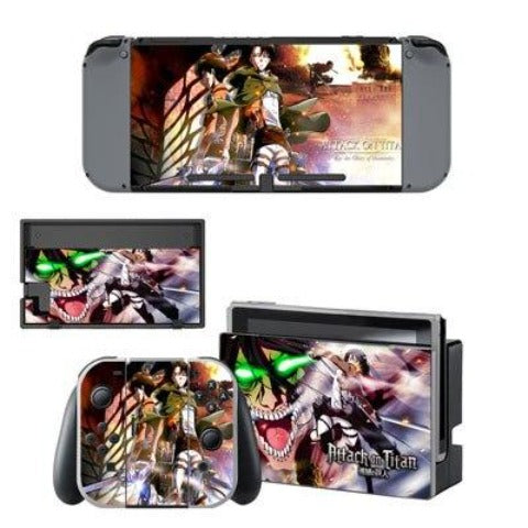 Sticker Nintendo Switch "Livai x Eren" Attaque des Titans Autocollant Console &amp; Manette