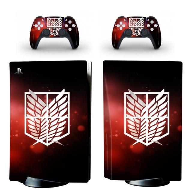 Sticker PS5 "Ailes de la Liberté" Attaque Des Titans Autocollant Console & Manette