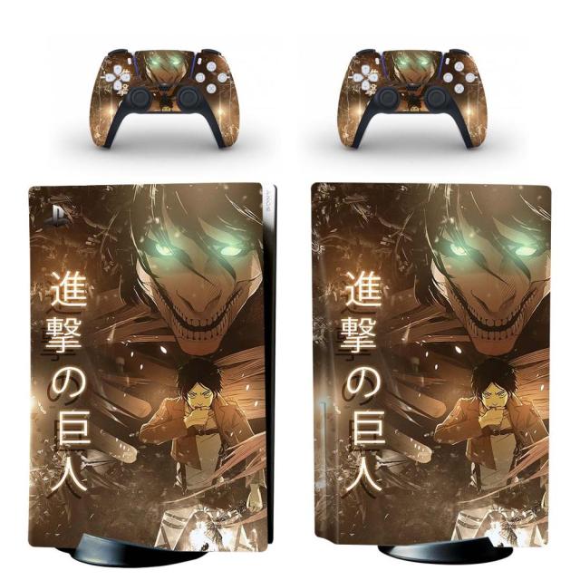 Sticker PS5 "Titan" Attaque Des Titans Autocollant Console &amp; Manette