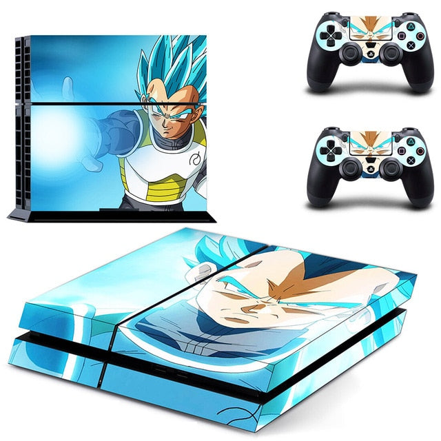 Sticker PS4 "Vegeta Bleu" Dragon Ball Z Autocollant Playstation Console & Manette