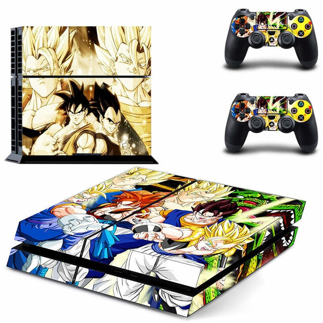 Sticker PS4 "Vegeto &amp; Gogeta" Dragon Ball Z Autocollant Playstation Console &amp; Manette