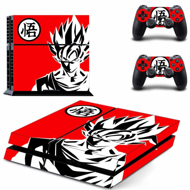 Sticker PS4 "Sangoku" Dragon Ball Z Autocollant Playstation Console &amp; Manette