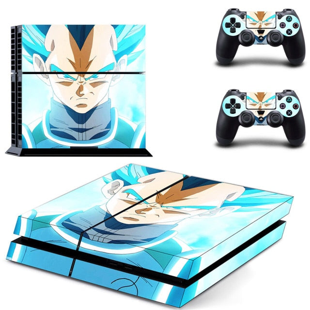 Sticker PS4 "Vegeta" Dragon Ball Super Autocollant Playstation Console & Manette