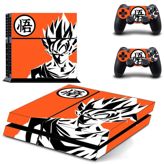Sticker PS4 "Sangoku Orange" Dragon Ball Z Autocollant Playstation Console &amp; Manette