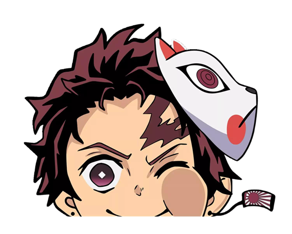 Adesivo per auto con maschera Demon Slayer