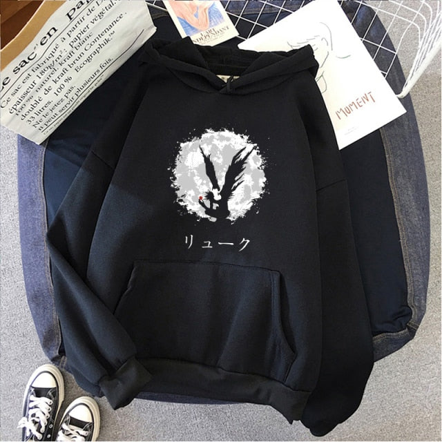 Sweat Manga Death Note Ryuk A Capuche Adulte Homme Femme Longues Manches