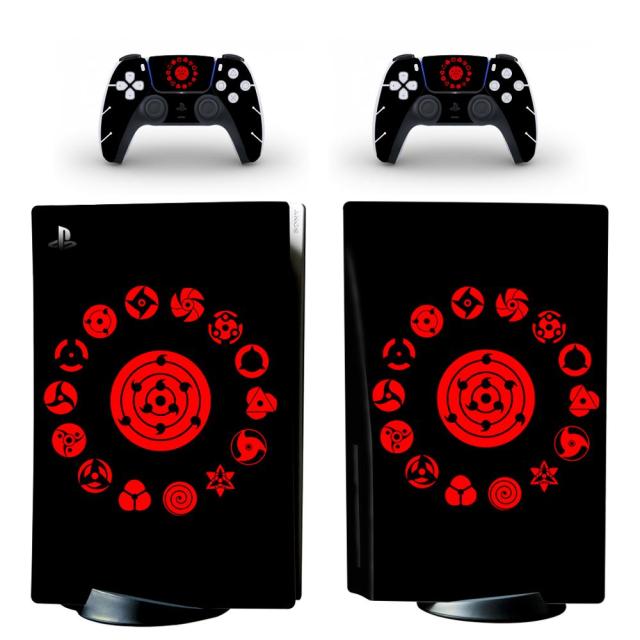 Pegatina PS5 "Sharingan" Consola y mando Naruto
