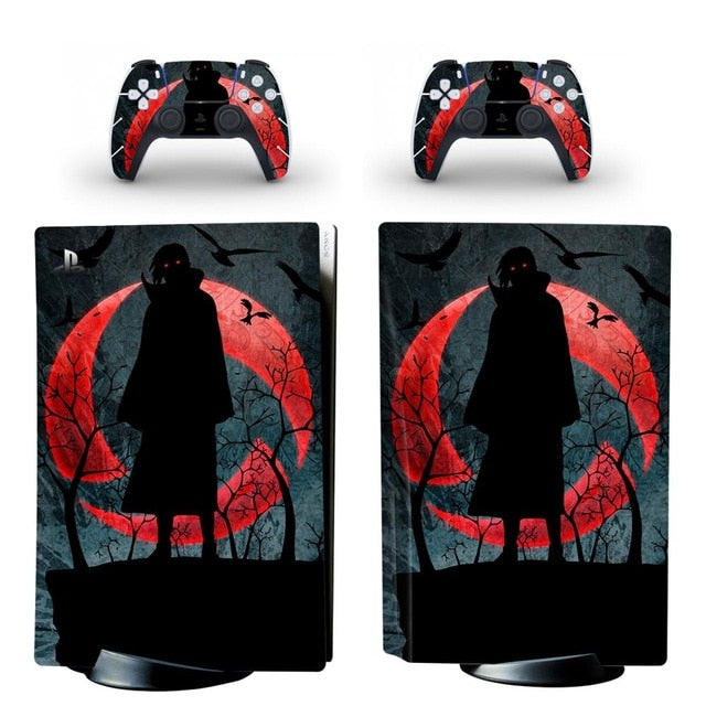 Pegatina PS5 "Itachi Uchiha" Consola y mando Naruto