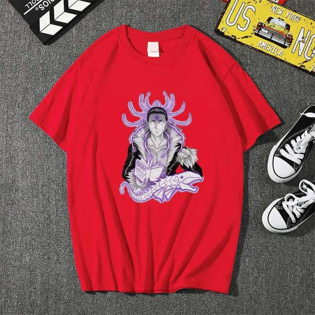 T-Shirt Manga Hunter X Hunter Chrollo Lucilfer Floqué Adulte Homme Femme Courtes Manches