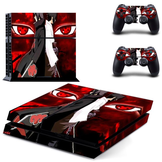 Sticker PS4 "Uchiha" Naruto Autocollant Playstation Console &amp; Manette
