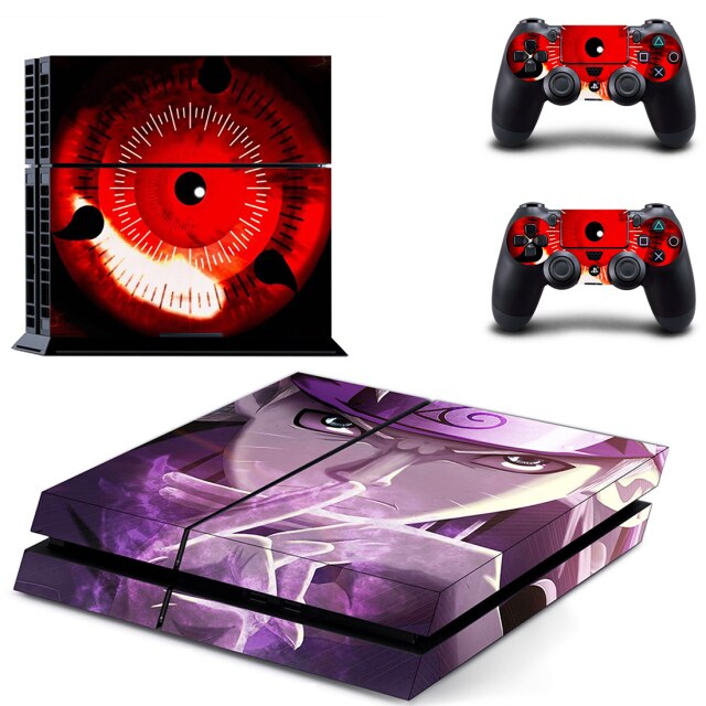 Sticker PS4 "Sharingan" Naruto Autocollant Playstation Console &amp; Manette