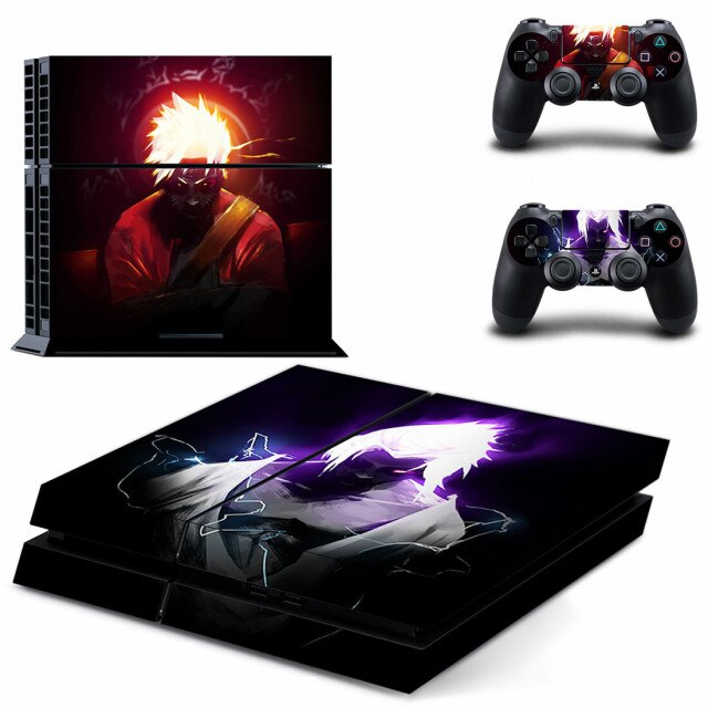 Sticker PS4 "Héros &amp; Traitre" Naruto Autocollant Playstation Console &amp; Manette