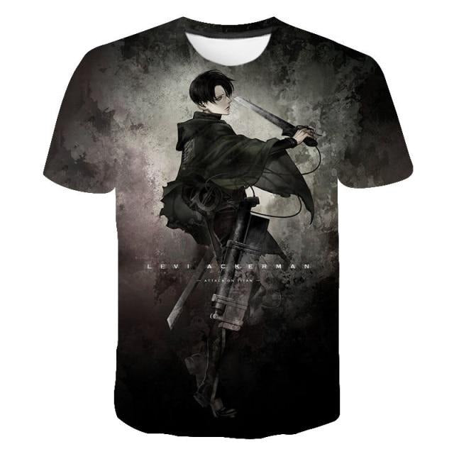 T-shirt Enfant Levi Shingekino Kyojin Garçon Fille