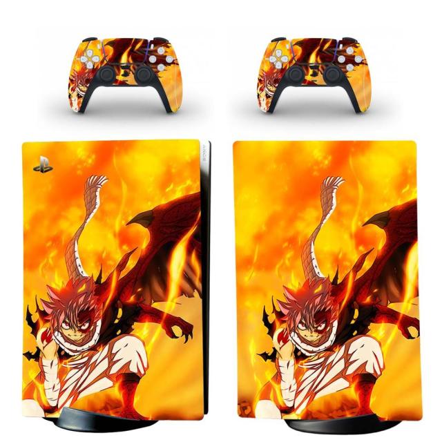 Sticker PS5 "Combat" Fairy Tail Autocollant Console &amp; Manette