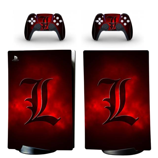 Sticker PS5 "L" Death Note Autocollant Console &amp; Manette
