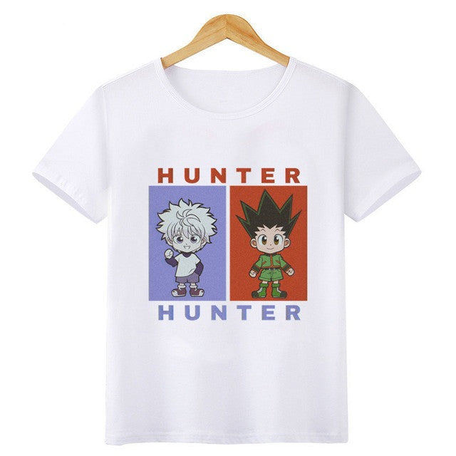 T-shirt Enfant Kirua x Gon HxH Fille Garçon BLANC
