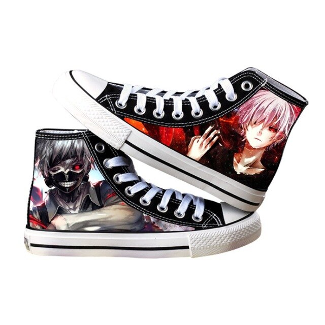 Chaussures Fermées Ken Kaneki Masque Tokyo Ghoul Baskets Converses Sneakers Adulte Homme Femme