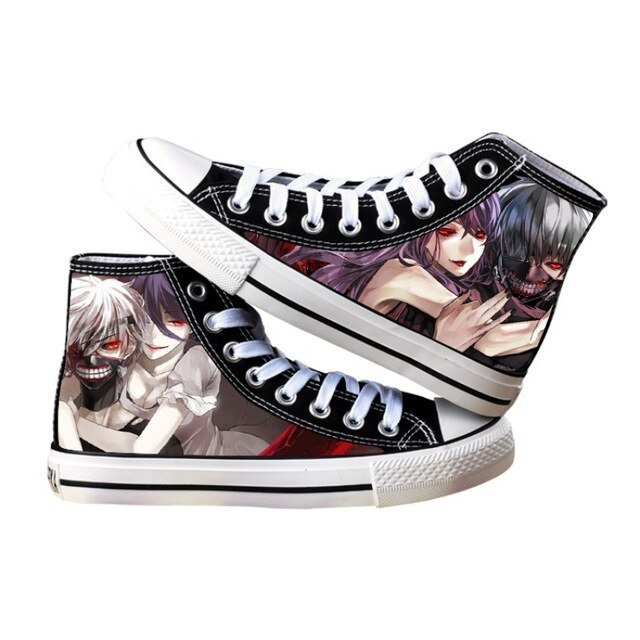Chaussures Fermées Rize &amp; Ken Kaneki Tokyo Ghoul Baskets Converses Sneakers Adulte Homme Femme