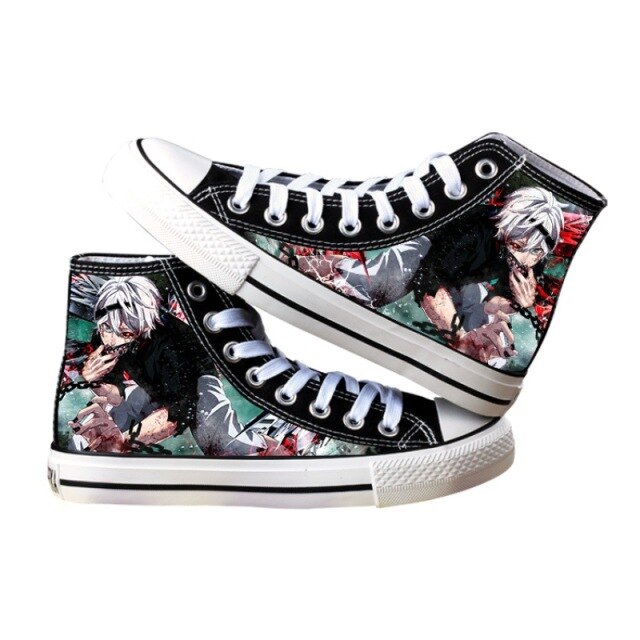 Baskets Fermées Ken Kaneki Chaînes Tokyo Ghoul Chaussures Converses Sneakers Adulte Homme Femme