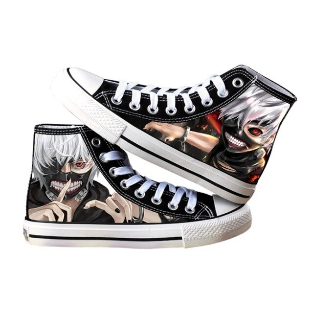 Baskets Ken Kaneki Masque Tokyo Ghoul Chaussures Converses Sneakers Adulte Homme Femme