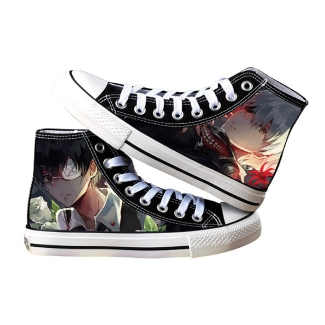 Ken Kaneki Augenklappe Tokyo Ghoul Geschlossene Schuhe Converse Sneakers Erwachsene Männer Frauen