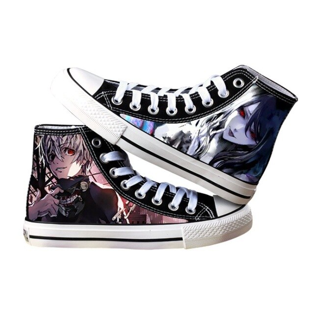 Chaussures Fermées Ken Kaneki & Rize Tokyo Ghoul Baskets Converses Sneakers Adulte Homme Femme