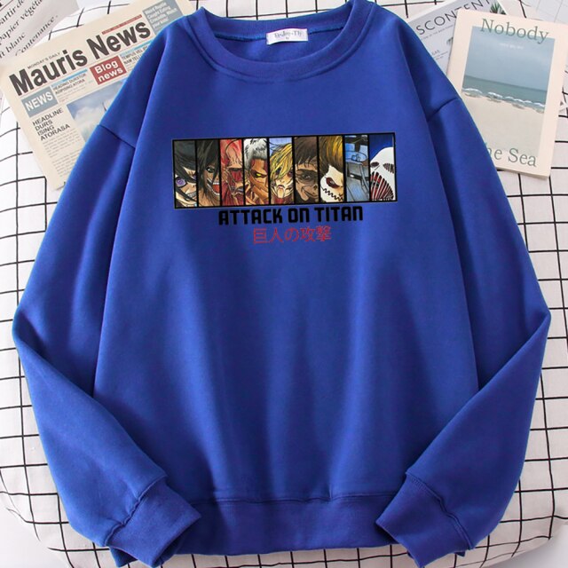 Pull Titans Primordiaux Attaque Des Titans bleu