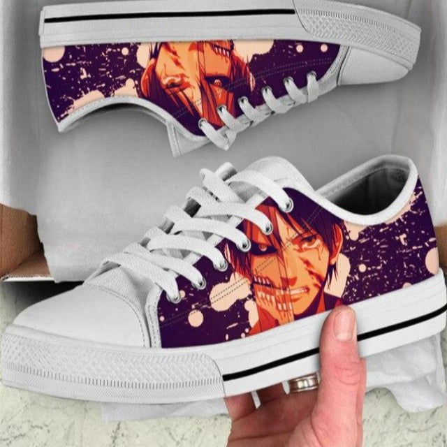 Scarpe chiuse Eren Attack on Titan Scarpe da ginnastica Sneakers Adulto Uomo Donna