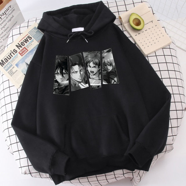 Pull Armin Eren Mikasa Levi Attaque Des Titans noir