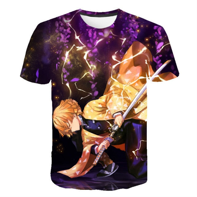 T-Shirt Enfant Manga Demon Slayer Zenitsu