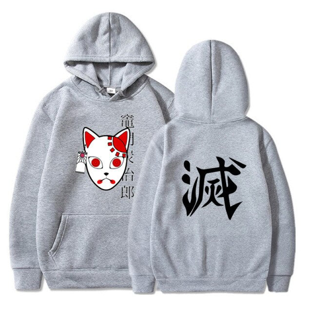 Sweat A Capuche Manga Demon Slayer Masque Adulte Homme Femme Longues Manches