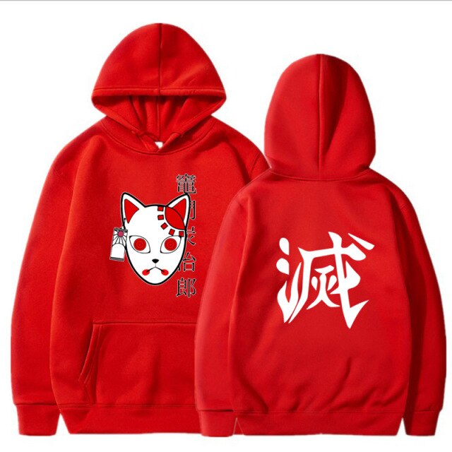 Sweat A Capuche Manga Demon Slayer Masque Adulte Homme Femme Longues Manches