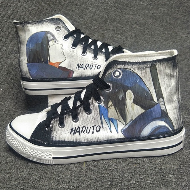 Chaussures Itachi & Sasuke Converse Fermées Naruto Baskets Sneakers Homme Femme Adulte
