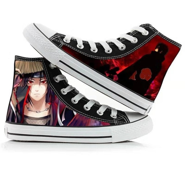 Chaussures Itachi Converse Fermées Naruto Baskets Sneakers Homme Femme Adulte