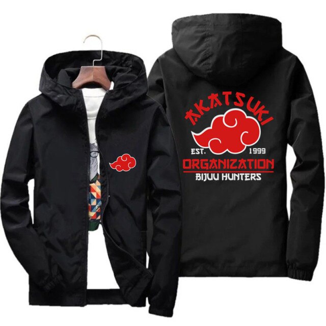 Schwarze Akatsuki-Jacke