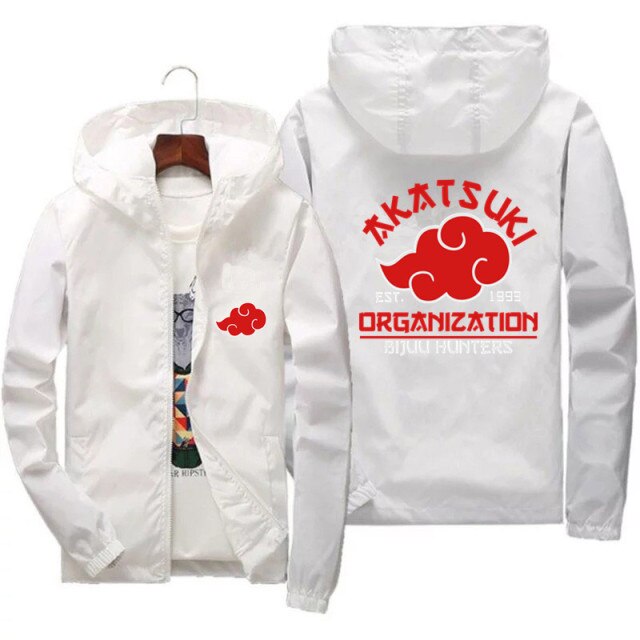 Weiße Akatsuki-Jacke