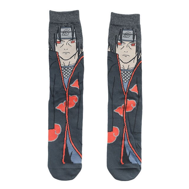Chaussettes Itachi Akatsuki Hautes Originales Homme Femme Adulte Manga Naruto