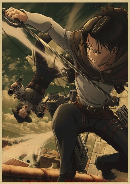 Poster Livai vs Kenny Attaque des Titans