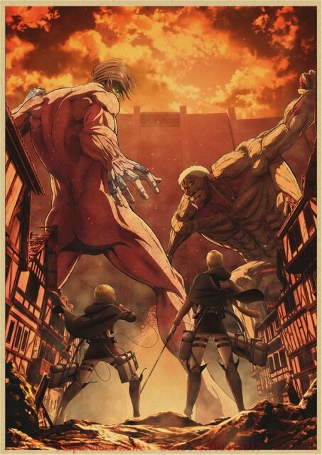 Poster Titan Assaillant vs Titan Reiner Attaque des Titans