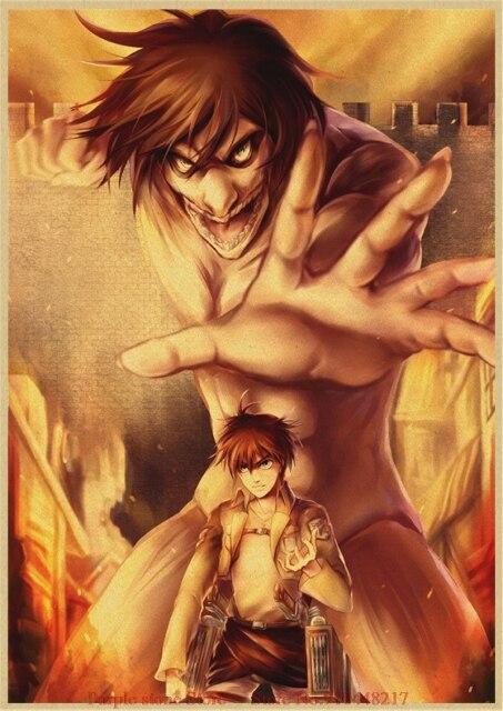 Poster Eren Titan Assaillant Attaque des Titans